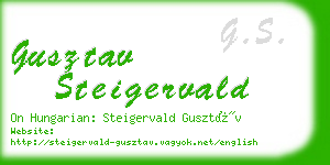 gusztav steigervald business card